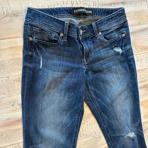 Express Cropped Skinny Stella Low Rise Jeans Women's Size 6 Regular